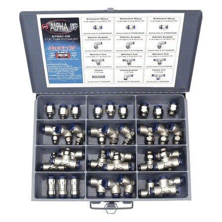 Aignep 87861-90 - Kit With Nickel Brass Fittings,Tube,Brass