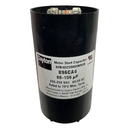Dayton 896CA4 - Motor Start Capacitorwith Resistor,Round