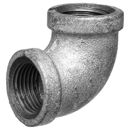 793FM8 - 90 Degrees Elbow Galvanized Malleable Iron Pipe Fitting, 1/2" Pipe, Female BSPT, Malleable Iron