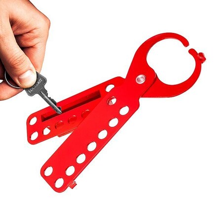 Zing 7662 - Lockout Hasp,Red,Steel