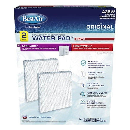 Bestair A35W-2PK-PDQ-3 - Humidifier Pad,13 1/8 in L,PK2
