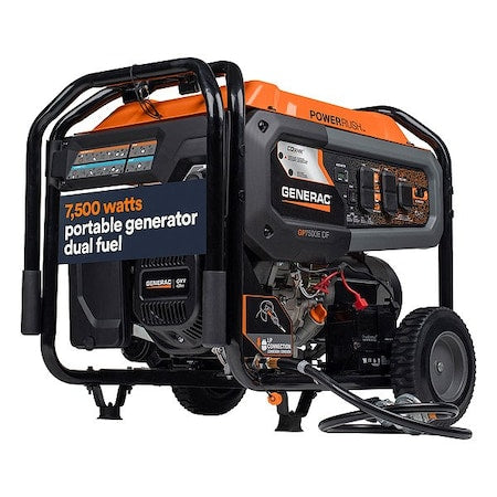 Generac 8011 - Portable Generator, Gasoline/Propane, Electric Start, 120/240 V AC