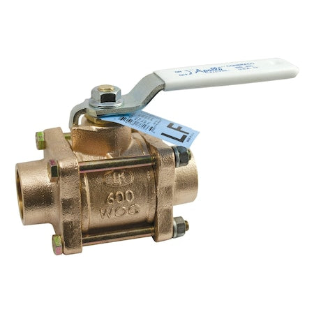 Apollo Valves 82LF20701 - 1-1/2" Sweat Bronze Ball Valve Inline