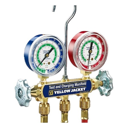 Yellow Jacket 42715 - Manifold Gauge Set,5 ft L,2 1/2 in Gauge