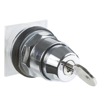 Square D 9001KS11K1H1 - Selector switch, Harmony 9001 K, metal, key switch, key active left, 30mm, key E10, 2 positions, Cam E, stay put, 1 CO