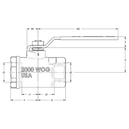 Apollo Valves 7610827 - 2" FNPT Stainless Steel Ball Valve Inline