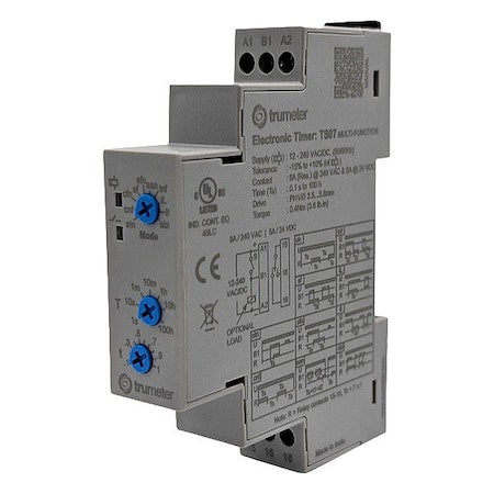 Trumeter TS07 - Time Delay Relay,12 to 240 V AC/DC