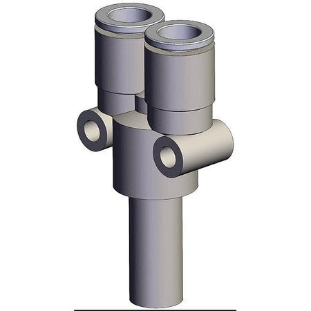 Smc KQ2X08-10A - Push-Fit Wye Fitting,White,Rigid