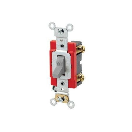 Leviton 1221-2GY - Toggle Single-Pole 20 A Extra HD Gray