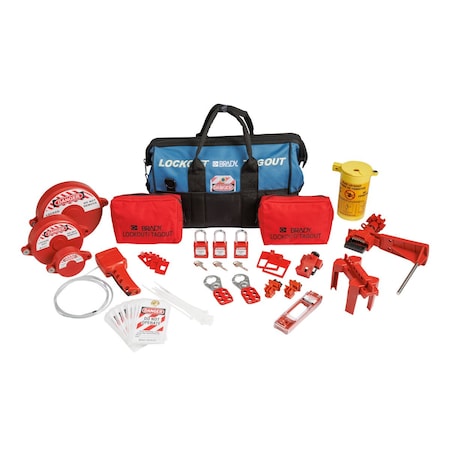 Brady 153672 - Lockout Kit,9 Lockouts,10 Tags,Blue
