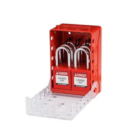Brady 153675 - Lockout Kit,2.743" D,3.95" W,Plastic,Red