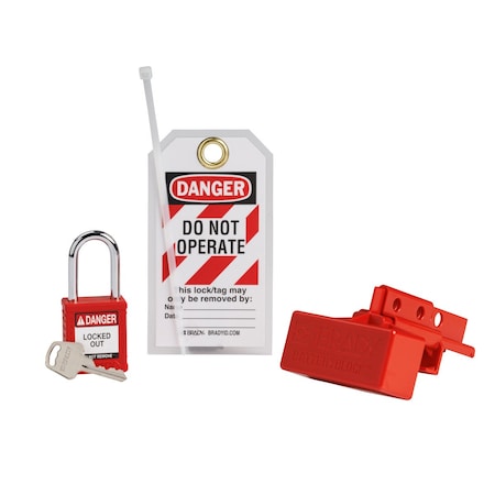 Brady 153676 - Lockout Kit,2 Lockouts,1 Tag,Red