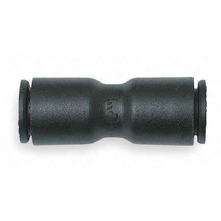 Legris 3106 56 00 - Union For 1/4 in x 1/4in Tube OD, Nylon, Push-to-Connect x Push-to-Connect, Black, 10 PK