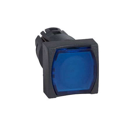Schneider Electric ZB6CW6 - Head for illuminated push button,Harmony XB6,blue square flush pushbutton,16 spring return 12.24 V