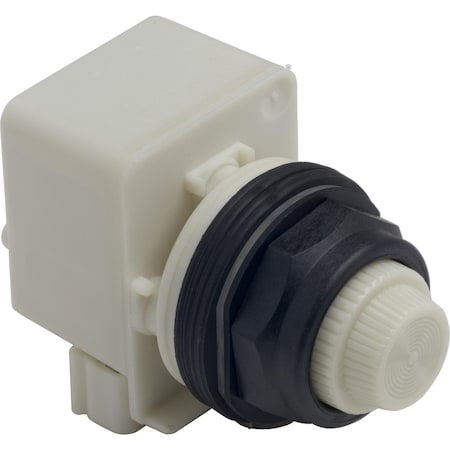 Square D 9001SKP35LWW31 - Pilot light, Harmony 9001 SK, plastic, polycarbonate, fresnel, white, 30mm, LED white, 24-28 V