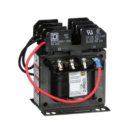 Square D 9070TF100D23 - Control Transformer, 100 VA, Not Rated, 24 V AC, 120/240 V AC