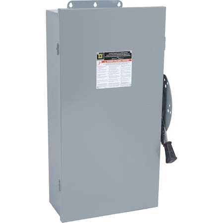 Square D DTU662AWK - Safety switch, double throw, non fusible, 60 A, 600 V, 6 pole, 60hp, NEMA 12, no knock outs