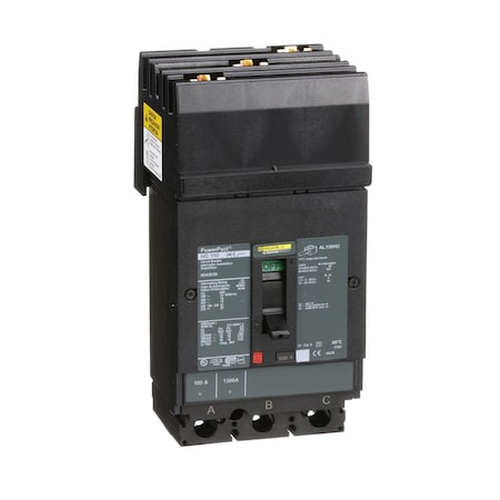 Square D HDA36100 - Molded Case Circuit Breaker, POWERPACT H Series, 100 A, 3 Pole, 600 V AC, 25k A at 240 V AC