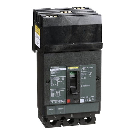 Square D HDA36110 - Molded Case Circuit Breaker, POWERPACT H Series, 110 A, 3 Pole, 600 V AC, 25k A at 240 V AC