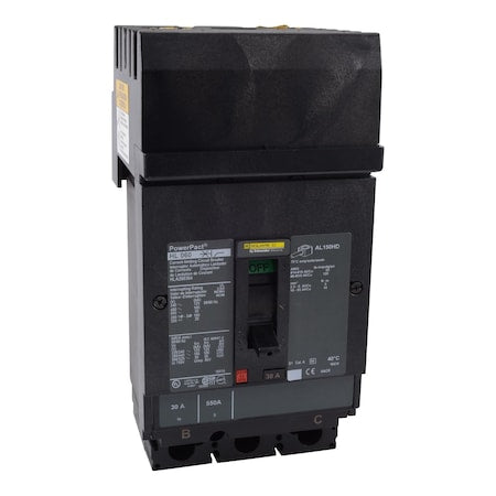 Square D HLA36050 - Molded Case Circuit Breaker, POWERPACT H Series, 50 A, 3 Pole, 600 V AC, 125k A at 240 V AC
