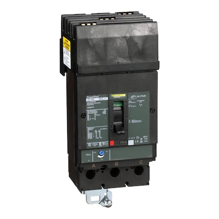 Square D JDA36175 - Molded Case Circuit Breaker, POWERPACT J Series, 175 A, 3 Pole, 600 V AC, 25k A at 240 V AC