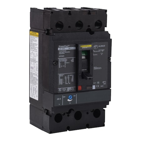 Square D JDF36175 - Molded Case Circuit Breaker, POWERPACT J Series, 175 A, 3 Pole, 600 V AC, 25k A at 240 V AC
