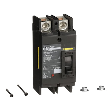 Square D QBM22150TN - Molded Case Circuit Breaker, POWERPACT Q Series, 150 A, 2 Pole, 240 V AC, 10k A at 240 V AC