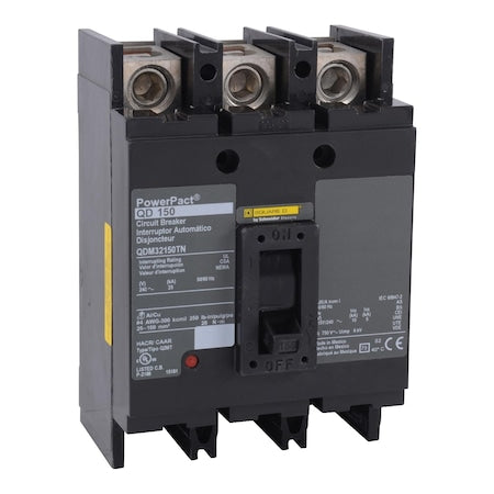 Square D QDM32150TN - Molded Case Circuit Breaker, POWERPACT Q Series, 150 A, 3 Pole, 240 V AC, 25k A at 240 V AC
