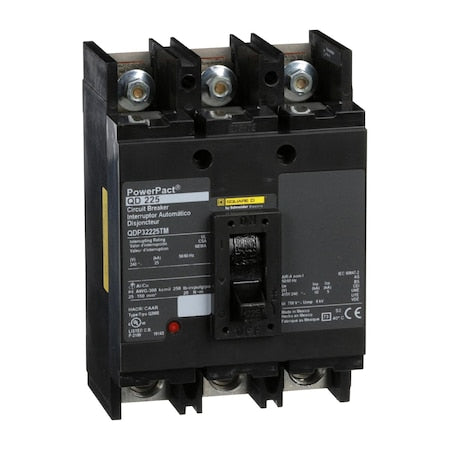 Square D QDP32225TM - Molded Case Circuit Breaker, POWERPACT Q Series, 225 A, 3 Pole, 240 V AC, 25k A at 240 V AC