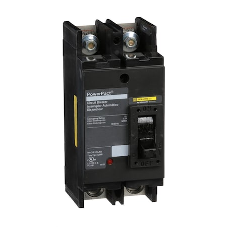 Square D QGP22125TM - Molded Case Circuit Breaker, POWERPACT Q Series, 125 A, 2 Pole, 240 V AC, 65k A at 240 V AC