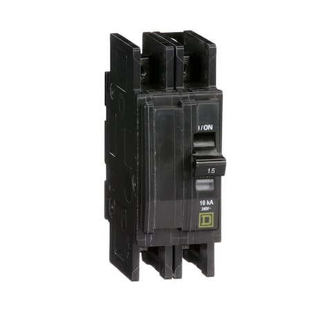 Square D QOU215H5283 - Miniature Circuit Breaker, QO Series, 15 A, 2 Pole, 240 V AC, 10k A at 240 V AC