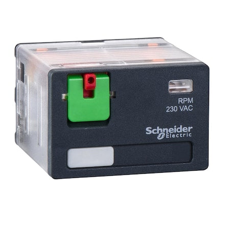 Schneider Electric RPM41P7 - Power plug-in relay,15 A,4 CO,230 V A, 230 V AC Coil Volts, 4 C/O
