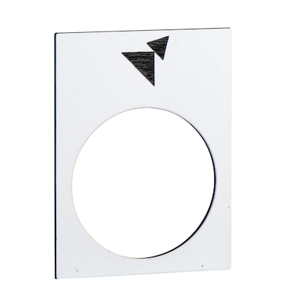 Schneider Electric ZB2BY4965 - Legend - 30 x 40 mm - white - forward, slow-fast