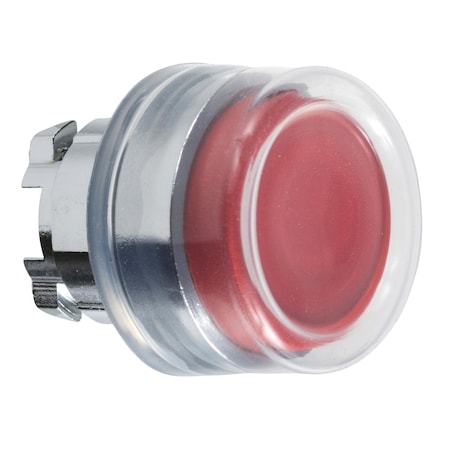 Schneider Electric ZB4BP4 - Head for non illuminated push button, Harmony XB4, metal, projecting, red, 22mm, spring return, booted, unmarked
