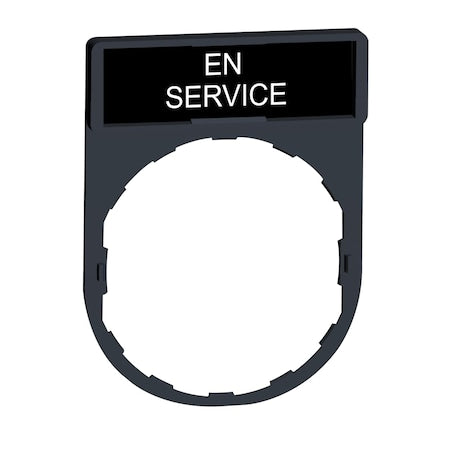 Schneider Electric ZBY2111 - Legend holder, Harmony XB4, 30 x 40mm, plastic, 8 x 27mm legend, white marked EN SERVICE