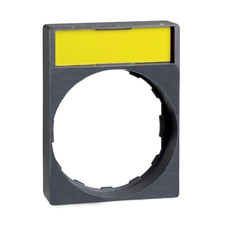 Schneider Electric ZBY2H101 - Legend holder, Harmony XB4, 30 x 40mm, for flush, plastic, 8 x 27mm yellow blank legend, unmarked