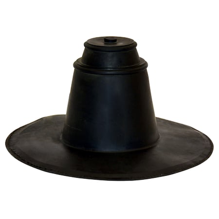 Portals Plus 42500 - Roof Flashing With Adhesive Tape Ring,Small,Black EPDM,1-3/4"- 3"