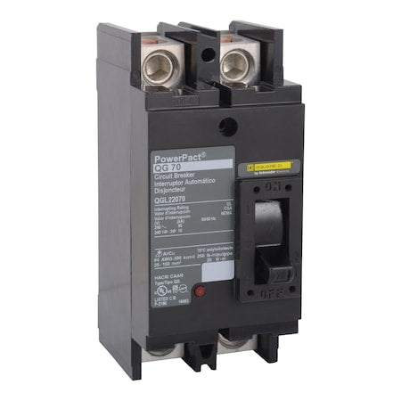 Square D QGL22225 - Molded Case Circuit Breaker, POWERPACT Q Series, 225 A, 2 Pole, 240 V AC, 65k A at 240 V AC