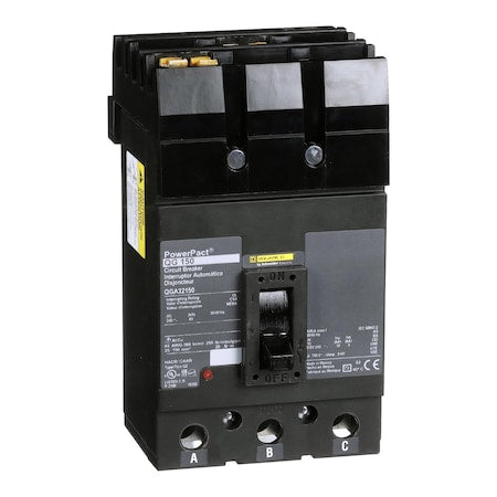 Square D QGA32150 - Molded Case Circuit Breaker, POWERPACT Q Series, 150 A, 3 Pole, 240 V AC, 65k A at 240 V AC