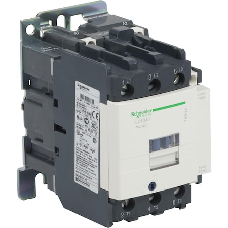 Schneider Electric LC1D40B7 - IEC Magnetic Contactor, 1 NC/1 NO, 24 V AC, 3 P, Non-Reversing, Screw Clamp