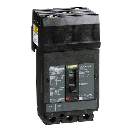 Square D HJA36045 - Molded Case Circuit Breaker, POWERPACT H Series, 45 A, 3 Pole, 600 V AC, 100k A at 240 VAC
