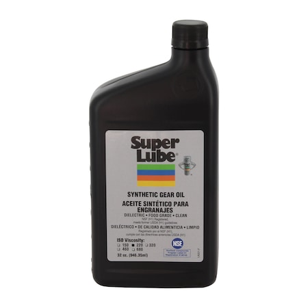 Super Lube 54200 - 1 qt. Gear Oil Bottle, 220 ISO Viscosity, 90 SAE, Translucent Clear