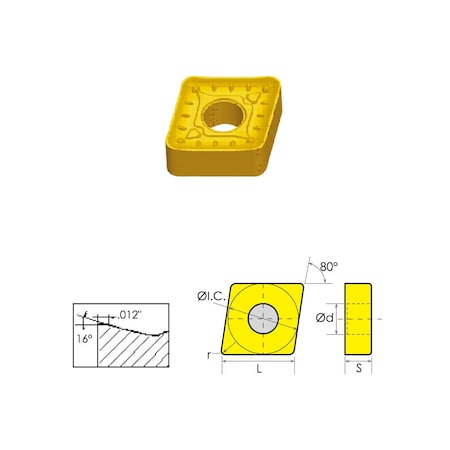 Hhip 6048-0544 - CNMG-544-DR Coated Carbide Insert