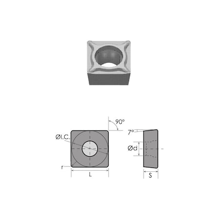 Hhip 6056-0431 - SCMT-431-EM NC-Ti AIN Coated Carbide Insert