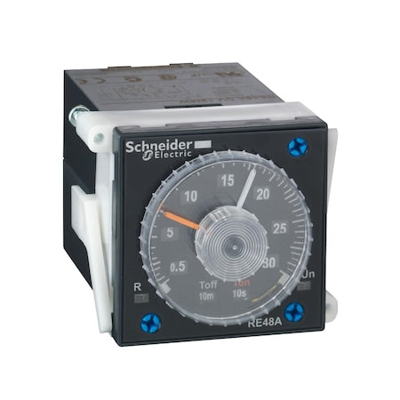 Schneider Electric RE48AMH13MW - Multifunction relay, Harmony Timer Relays, 5 A, 1 CO+1 CO timed, 0.02s.300h, time delay, 24.240 V AC DC
