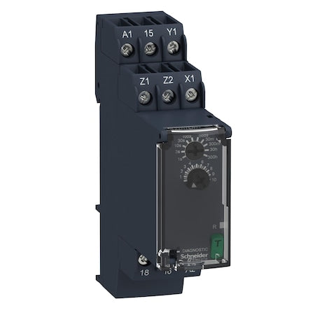 Schneider Electric RE22R1CMR - Time Delay Relay, Off Delay, 2 Functions 24 to 240 V AC/DC