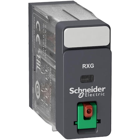 Schneider Electric RXG21P7 - Interface plug in relay, Harmony Electromechanical Relays, 5 A, 2 CO, lockable test but to n, 230 V AC
