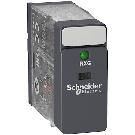 Schneider Electric RXG13B7 - Interface plug in relay, Harmony Electromechanical Relays, 10 A, 1 CO, with LED, 24 V AC
