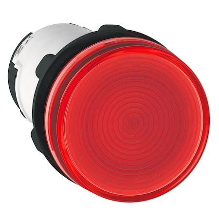 Schneider Electric XB7EV64P - Monolithic pilot light, Harmony XB7, plastic, red, 22mm, plain lens for BA9s bulb, lt 250 V