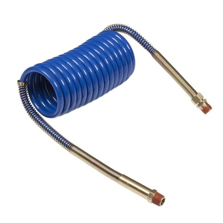 Grote 81-0012-HB - Coiled Air 12 ft.,Blue,6" Lead/Brass Ha